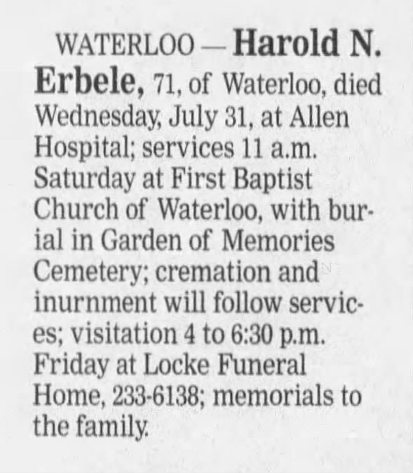 Clipping from The Courier